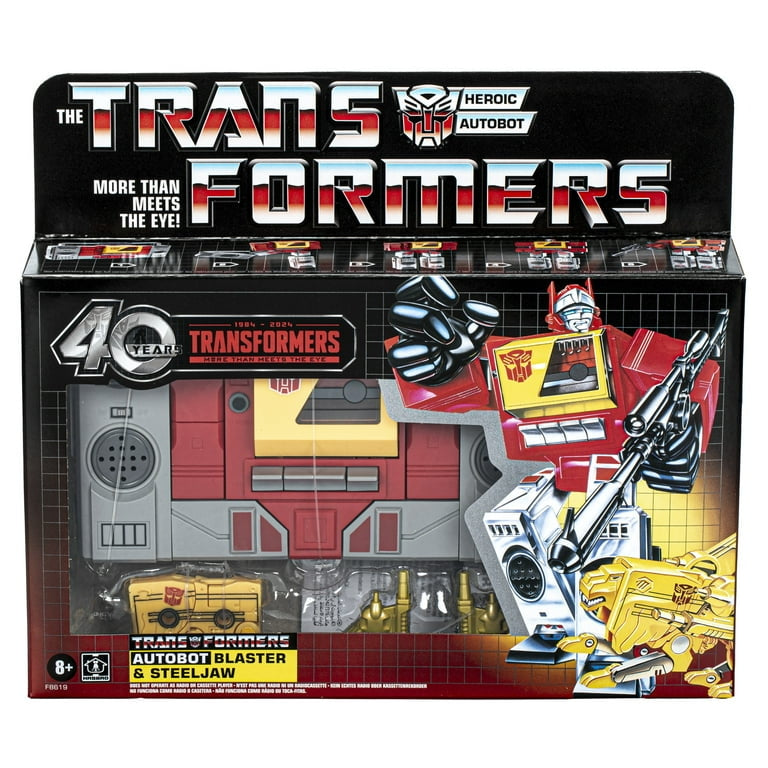 Transformers Toys Retro 40th Anniversary Autobot Blaster & Steeljaw