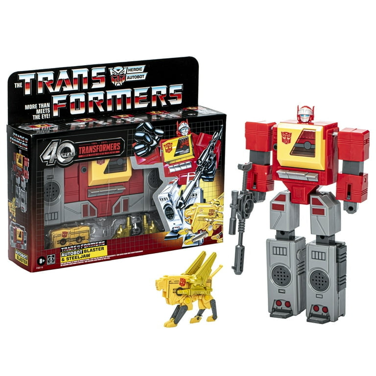 Transformers Toys Retro 40th Anniversary Autobot Blaster & Steeljaw