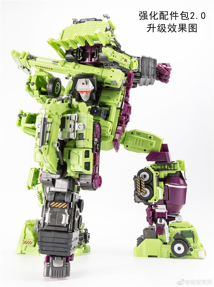 Jinbao Deformation New Upgrade Kit For Gravity Builder Devastator Green Ver.