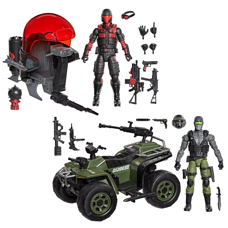 Deposit: G.I. Joe Classified Series #218, Snake Eyes & Varmint ATV Vs. Stealth Viper & Cobra Stealth Flight Pod (Trubble Bubble)