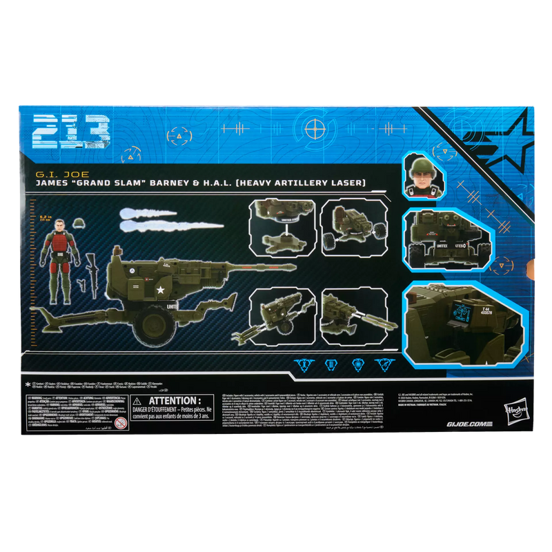 Deposit: G.I. Joe Classified Series #213, James "Grand Slam" Barney & H.A.L. (Heavy Artillery Laser)