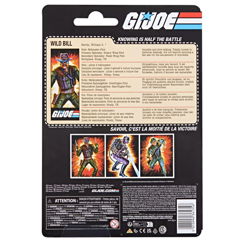 Deposit: G.I. Joe Classified Series Retro Cardback William "Wild Bill" Hardy