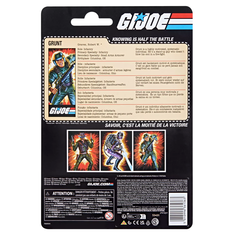 Deposit: G.I. Joe Classified Series Retro Cardback Robert "Grunt" Graves
