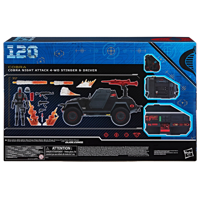 G.I. Joe Classified Series #120 Cobra Night Attack 4-WD Stinger & Driver