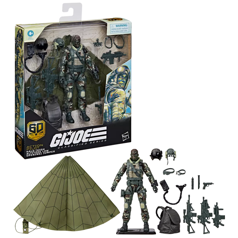 G.I. Joe Classified Series 60th Anniversary Action Pilot - HALO (High Altitude Low Opening) Jumper Figure