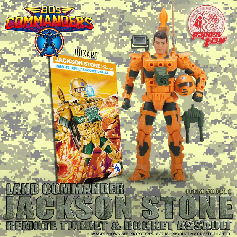 Limited Time Only: Ramen Toy 80s Commanders Land Commander Jackson Stone - REMOTE TURRET & ROCKET ASSAULT SYSTEM