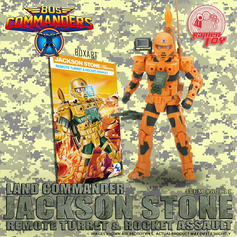 Limited Time Only: Ramen Toy 80s Commanders Land Commander Jackson Stone - REMOTE TURRET & ROCKET ASSAULT SYSTEM
