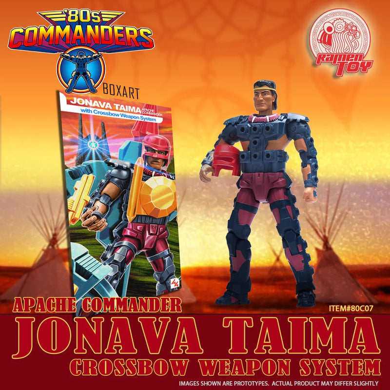 Ramen Toy 80s Commanders - APACHE COMMANDER JONAVA TAIMA with CROSSBOW WEAPON SYSTEM