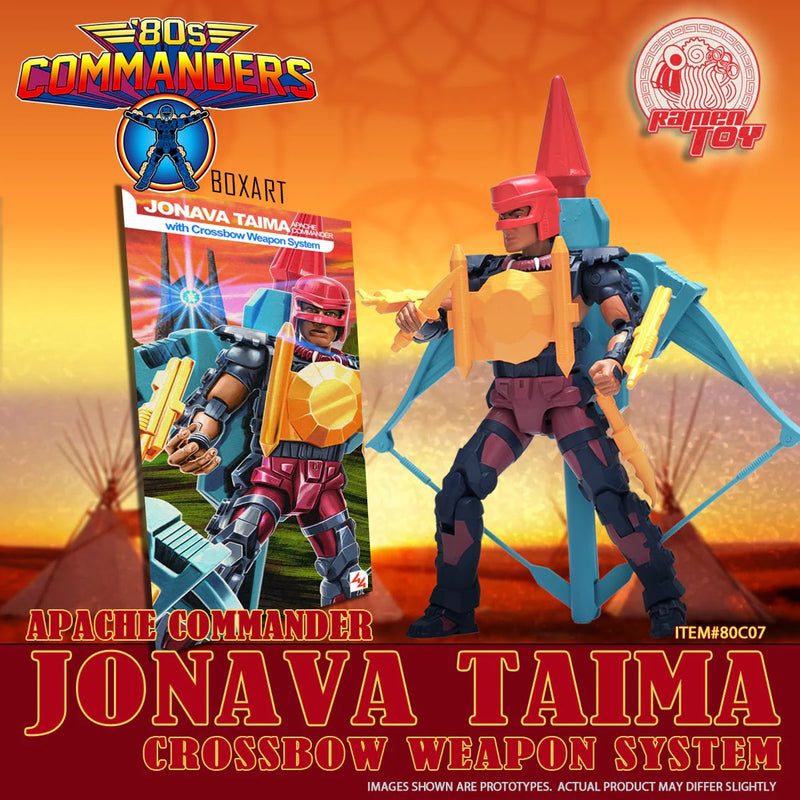 Ramen Toy 80s Commanders - APACHE COMMANDER JONAVA TAIMA with CROSSBOW WEAPON SYSTEM