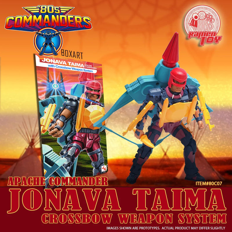 Ramen Toy 80s Commanders - APACHE COMMANDER JONAVA TAIMA with CROSSBOW WEAPON SYSTEM