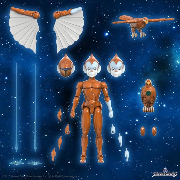 SilverHawks Super 7 ULTIMATES! Copper Kidd & Space Racer Action Figure & Vehicle Bundle (Set of 2)