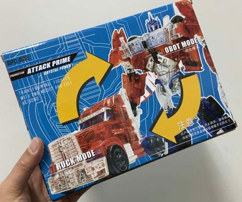 APC Toys APC-001T Attack Prime TFP Optimus Prime Clear Version w/ Black Wheels