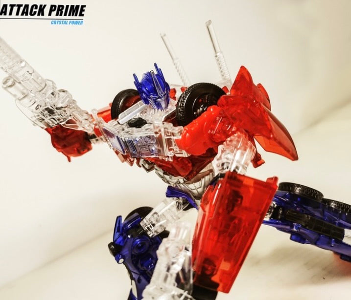 APC Toys APC-001T Attack Prime TFP Optimus Prime Clear Version w/ Black Wheels