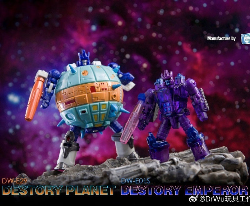 Dr.Wu DW-E01S Destroy Emperor Galvatron & DW-E29 Destroy Planet Grand Galvatron Clear Version Set of 2