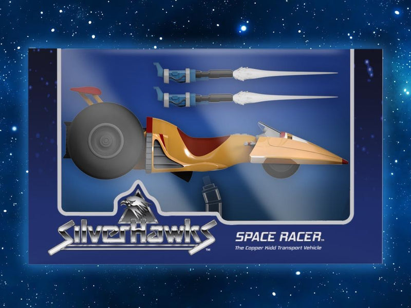SilverHawks Super 7 ULTIMATES! Copper Kidd & Space Racer Action Figure & Vehicle Bundle (Set of 2)