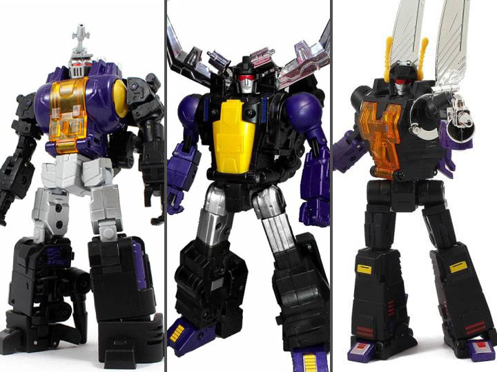 Fans Toys FT-12T Grenadier [purple chest], FT-13 Mercenary, FT-14 Forager (Insecticons) Reissue