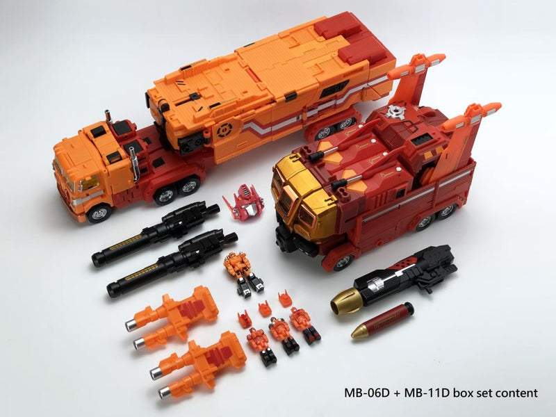 Fanshobby MB-06D + MB-11D Powerbaser & God Armor OP & God Bomber Orange ver. set of 2